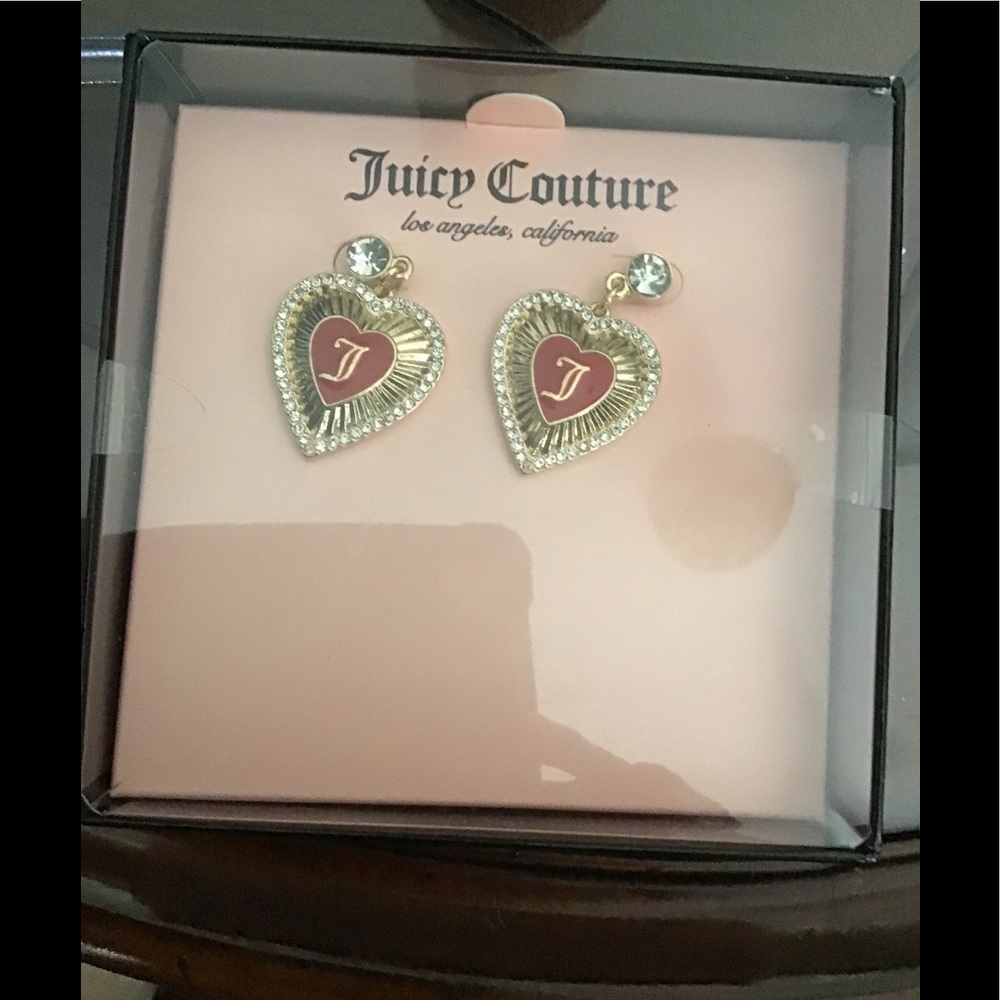 Juicy Couture Monogram Heart shaped Earrings